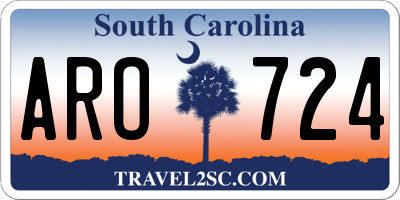 SC license plate ARO724