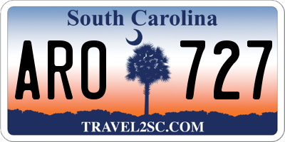SC license plate ARO727