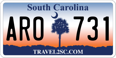 SC license plate ARO731