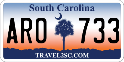 SC license plate ARO733