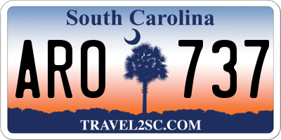 SC license plate ARO737