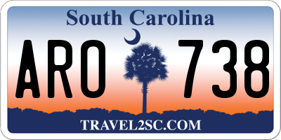 SC license plate ARO738