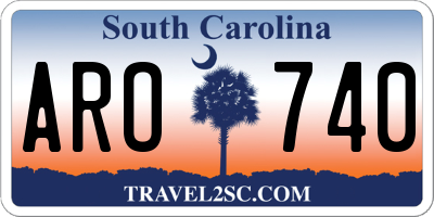 SC license plate ARO740
