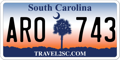 SC license plate ARO743