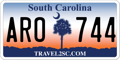 SC license plate ARO744