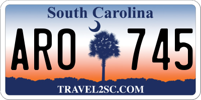 SC license plate ARO745