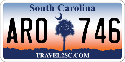 SC license plate ARO746