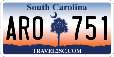 SC license plate ARO751