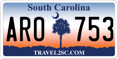 SC license plate ARO753