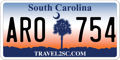 SC license plate ARO754