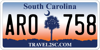 SC license plate ARO758