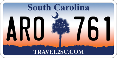 SC license plate ARO761