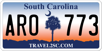 SC license plate ARO773