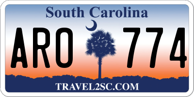 SC license plate ARO774