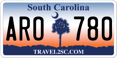SC license plate ARO780