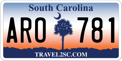 SC license plate ARO781