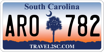SC license plate ARO782