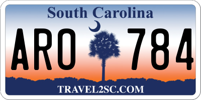SC license plate ARO784