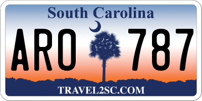 SC license plate ARO787