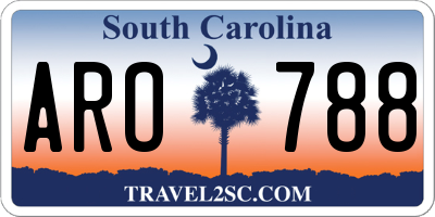 SC license plate ARO788
