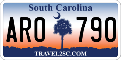 SC license plate ARO790
