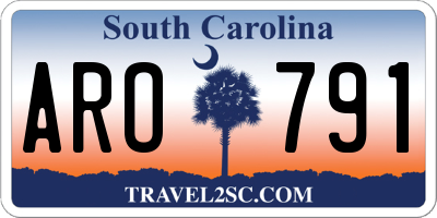 SC license plate ARO791