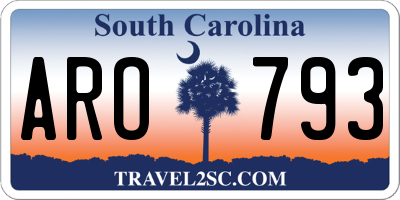 SC license plate ARO793