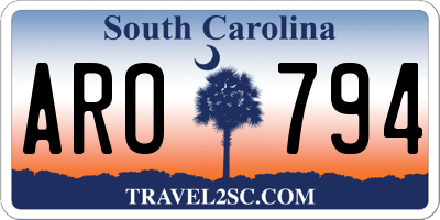 SC license plate ARO794