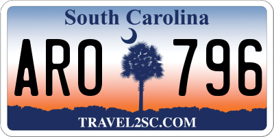 SC license plate ARO796