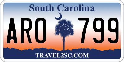 SC license plate ARO799