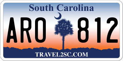 SC license plate ARO812