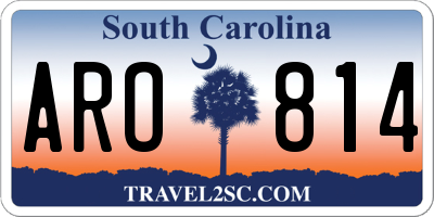 SC license plate ARO814