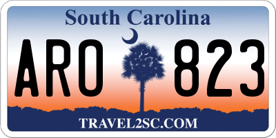 SC license plate ARO823
