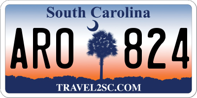 SC license plate ARO824