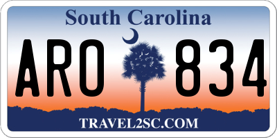 SC license plate ARO834