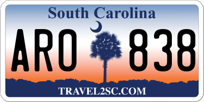 SC license plate ARO838
