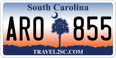 SC license plate ARO855