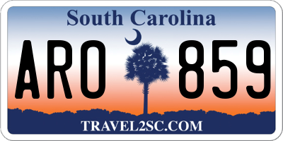 SC license plate ARO859