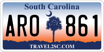 SC license plate ARO861