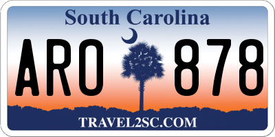 SC license plate ARO878