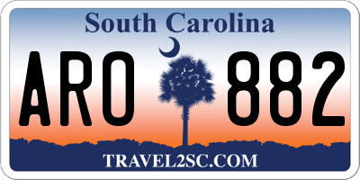 SC license plate ARO882