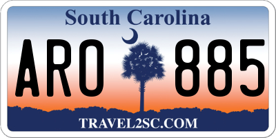 SC license plate ARO885
