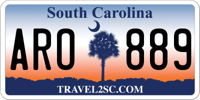 SC license plate ARO889