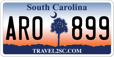 SC license plate ARO899