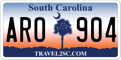 SC license plate ARO904