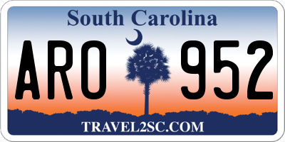 SC license plate ARO952