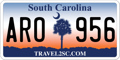 SC license plate ARO956