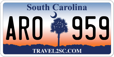 SC license plate ARO959