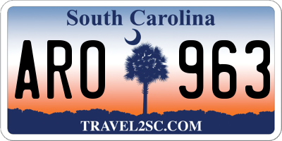 SC license plate ARO963