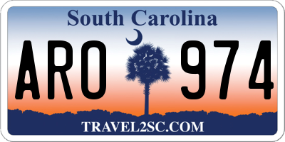 SC license plate ARO974